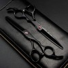 Professional 440c 5.5 6 Red Black Cut Hair Scissors Cutting Barber Haircut Amincissement Ciseaux De Coiffure-5.5_inch_Set