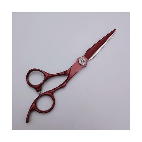 ciseaux de coiffeur Ciseaux De Coupe De Cheveux, 6 Pouces Professionnel Japon 440c Acier Rouge Foncé Ciseaux De Cheveux Coupe