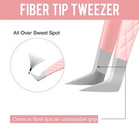 Pince à épiler à pointe en fibre pour extensions de cils, pince professionnelle pour les fournisseurs dextension de cils, me