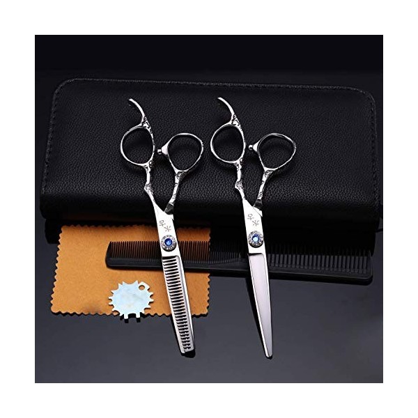 Ciseaux de coiffeur japonais en acier inoxydable 440 C de 15,2 cm