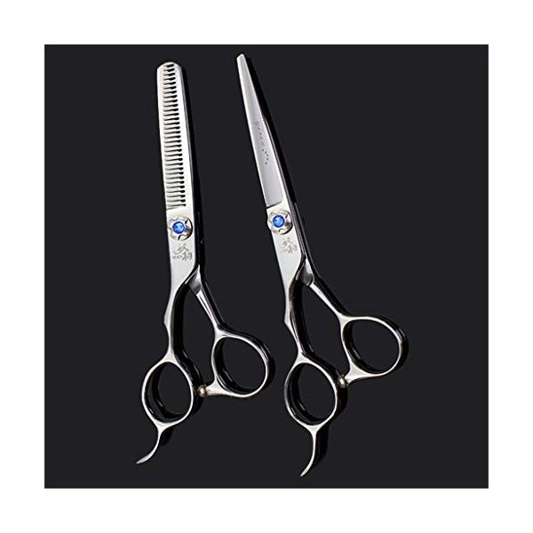 Chaomeiart Set Gauche Scissor Main 440C Coiffure Outils Haircut Set 6.0 Dents Professional Dosse Ciseaux Ciseaux Amincissants