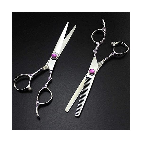 Ciseaux de barbier en acier professionnel avec manche en prune de 15,2 cm, ciseaux à cheveux pour salon de coiffure, ciseaux 