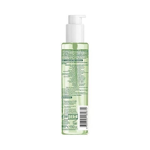 Garnier Bio - Gel Nettoyant Détoxifiant Visage - Citronnelle Bio Rafraîchissante - Peaux Normales à Mixtes - 150ml Crème Jour...