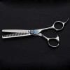 Ciseaux de coiffeur Sapphire 6 pouces Barber Professional Ciseaux de coupe de cheveux Set Ciseaux plats et à dents Ciseaux de