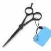 Ciseaux de coupe de cheveux professionnels noirs, outils de salon de coiffure droits couleur: coupe uniquement coupe ajout