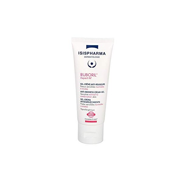 Isispharma - RUBORIL Expert M - Gel-crème Anti-Rougeurs Apaisant 40 ml - Peaux Mixtes et Sensibles - Non Parfumé – Avec Cires...