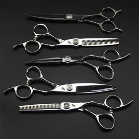 KOAIEZ Ensembles De Ciseaux De Coupe De Cheveux Professionnels De 6,0 Pouces, Coiffure en Acier Inoxydable, Cisaillement en A