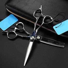 ciseaux de coiffeur Ciseaux De Coupe De Cheveux, 6 Pouces Professionnel Japon 440c Argent Ciseaux De Cheveux Ensemble De Coup...