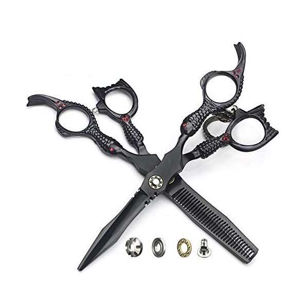 JMOMC Ciseaux à Cheveux Carpe Professional Retro Sculpture Ciseaux à Cheveux Lame en Acier Inoxydable Sharp Styling Razor Cut