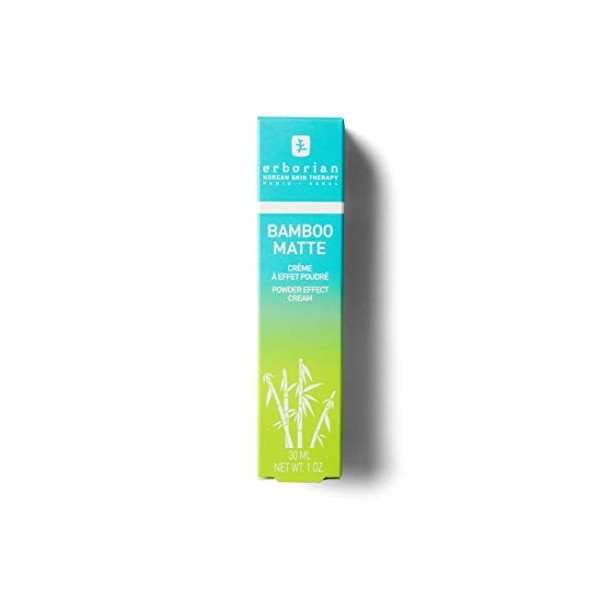Erborian Bamboo Matte Crème Effet Poudré Soin de Peau Coréen, 30 ml Crème Jour et Nuit