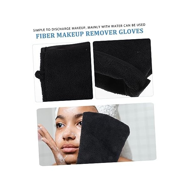 FOMIYES 64 Pièces Gants Démaquillants En Fibres Éponge De Beauté Nettoyants Pour Le Visage Gants De Spa Gants De Nettoyage Po