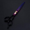 RIJPEX Kit de ciseaux de coupe de cheveux 7 pouces Ciseaux à dents violettes Ciseaux de coiffure en acier inoxydable Ciseaux 