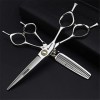 KOAIEZ Ensembles de Ciseaux de Coupe de Cheveux de 6,0 Pouces Argent , cisaillements de Coiffure en Acier Inoxydable 440c, t