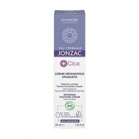 Eau Thermale Jonzac - Crème réparatrice apaisante - +Cica - Peaux abîmées et irritées - Certifié Bio Cosmos Organic - Tube de...