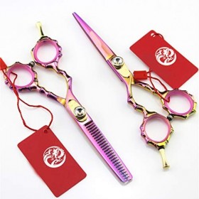 Kit de ciseaux pour animaux de compagnie, ciseaux de coiffure professionnels haut de gamme pour gauchers Premium 5,5" Ensembl