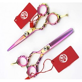 Kit de ciseaux pour animaux de compagnie, ciseaux de coiffure professionnels haut de gamme pour gauchers Premium 5,5" Ensembl