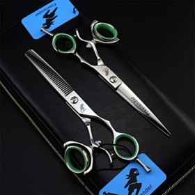 LIUSU Kit de toilettage pour Chien, Ensemble de Ciseaux Plats Professionnels pour Cheveux Amincissants de 6,0 Pouces, kit de 