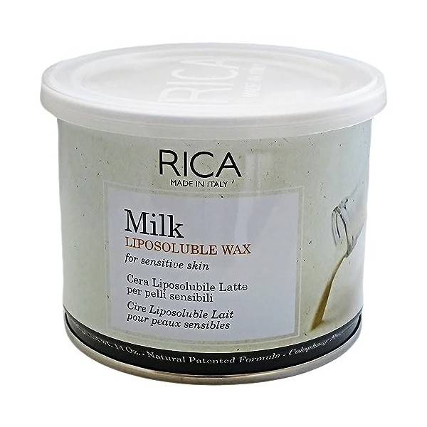 LOGY Cire liposoluble au lait Rica pour peaux sensibles 396 g