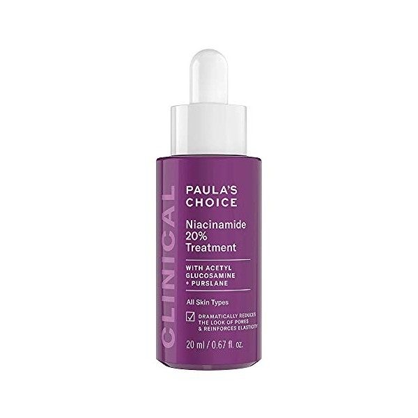 Paulas Choice CLINICAL Traitement 20% Niacinamide - Sérum Visage Réduit les Pores Dilatés & Estompe les Taches Brunes - avec ...