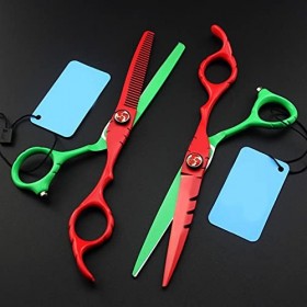 Ensemble de ciseaux de coupe de cheveux humains professionnels, ensemble de ciseaux de coupe de cheveux de coiffeur Edge, cis