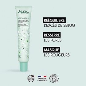Melvita Fluide Matifiant Nectar Pur 100% Naturel, Vegan/Certifié Bio Tube, 40 ml, 1 Unité Crème Jour et Nuit