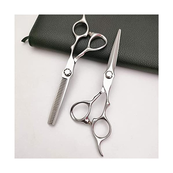 ciseaux de coiffeur Ciseaux De Coupe De Cheveux, 6.0 Pouces Japon 440c Professionnel Haut De Gamme Argent Ciseaux De Cheveux 