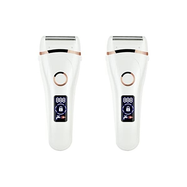 FRCOLOR 3 Pièces Rasoir Électrique Pour Femme Coupe Cheveux Femme Tondeuse à Cheveux Électrique Outil Dépilation Du Visage C