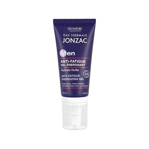 Eau Thermale Jonzac - Gel énergisant anti-fatigue - Men - Tous types de peaux, même sensibles - Certifié Bio Cosmos Organic -