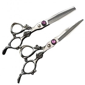 Couper Les Cheveux Ciseaux Set Professionnel Coiffure Set Barber Ciseaux Amincissants Silver 6 Pouces Hair Salon Dents Plates