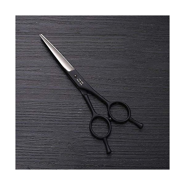 Outils de coupe des cheveux 5,5 pouces coiffeur professionnel coiffure double queue ongles noir ciseaux, ciseaux en acier ino