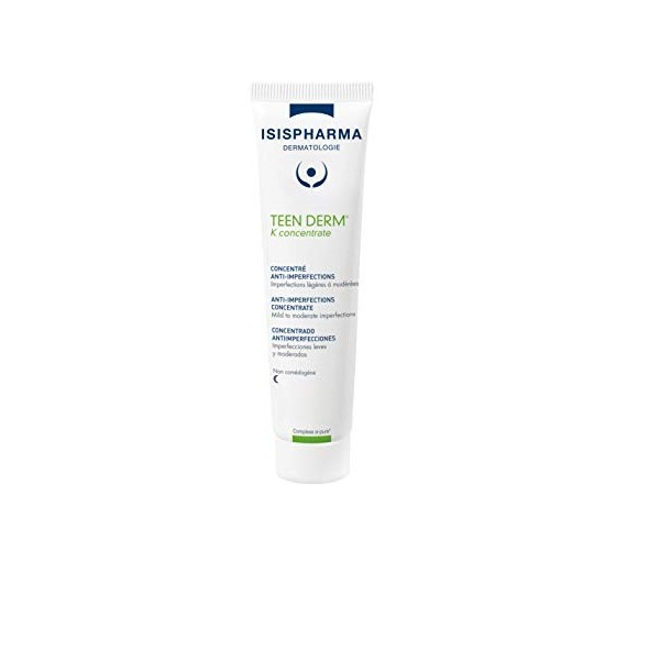 Isispharma - Teen Derm K Concentrate Crème - Soin Concentré Nuit Anti-imperfections - Peaux Mixtes à Grasses Tendance Acnéiqu...