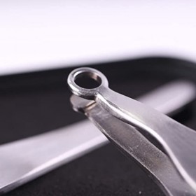 Tondeuse-nez outils à main outils à main pince à poils de nez 2 pièces en acier inoxydable tête ronde tondeuse à poils de nez...