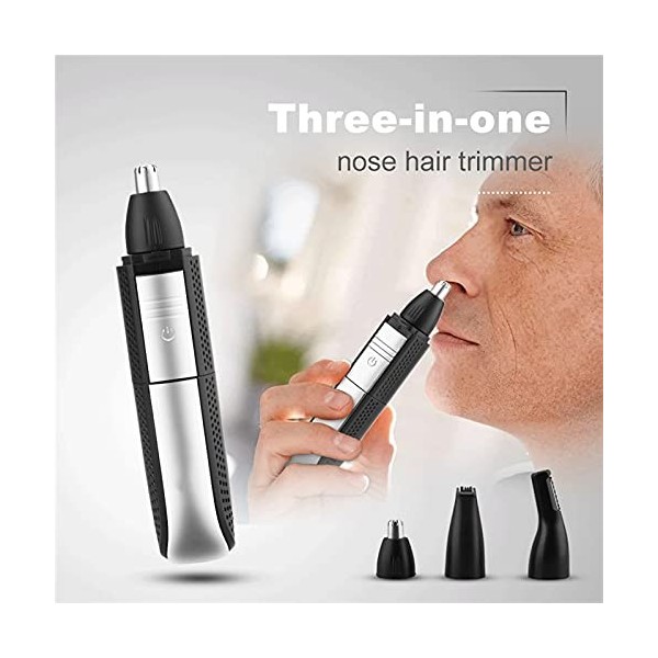 FURLOU Tondeuse à cheveux for le nez, 3 en 1 USB électrique for le nez et les sourcils Tondeuse à cheveux for hommes Barber R