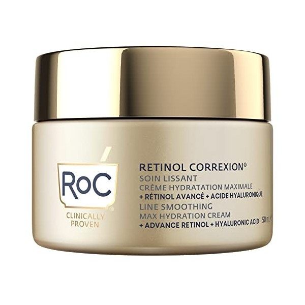 RoC - Rétinol Correxion Soin Lissant Hydratation Maximale – Traitement Anti-Rides Intensif – Anti-Âge - Acide Hyaluronique – ...