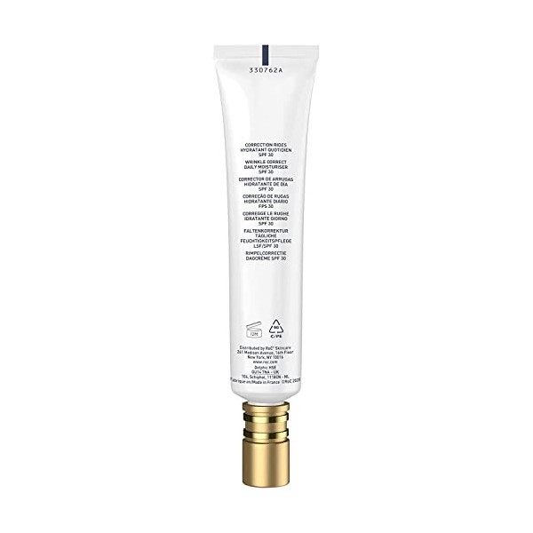 RoC - Retinol Correxion Wrinkle Correct Hydratant Quotidien SPF 30 - Crème pour le Visage - Rétinol et Vitamine E - Anti-Ride