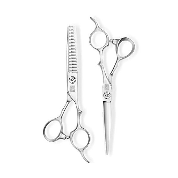 6,0 Pouces Ciseaux Coiffeur Professionnel Set Ciseaux Cheveux Coiffure Salon De Coiffure Ciseaux À Effiler Plat Dents Ciseaux