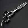 HAOTING Ciseaux Amincissants 5,5 Pouces personnalité Ciseaux de Coiffeur Japon 440C Outils de Coupe et de Coiffure clairsemés