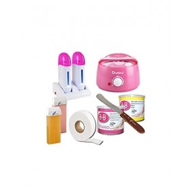 Kit avec chauffe-cire professionnel et rouleau pour épilation à la cire à rouleau