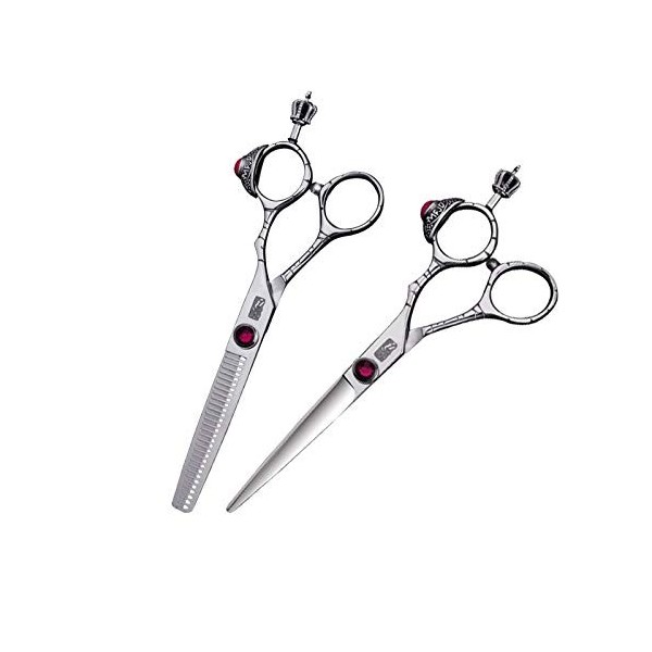 Outils de coupe de cheveux Ciseaux pour couper les cheveux, kit de ciseaux pour éclaircir les cheveux, ciseaux de barbier pro