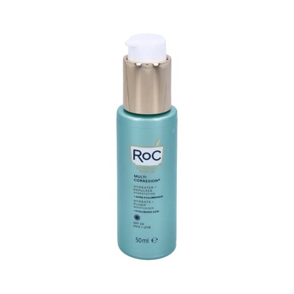 RoC - Multi Correxion Hydrater + Repulper Crème Hydratante SPF30 - Traitement Anti-Rides - Protection contre les UVA/B - Acid...