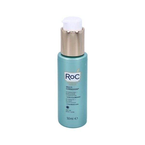 RoC - Multi Correxion Hydrater + Repulper Crème Hydratante SPF30 - Traitement Anti-Rides - Protection contre les UVA/B - Acid