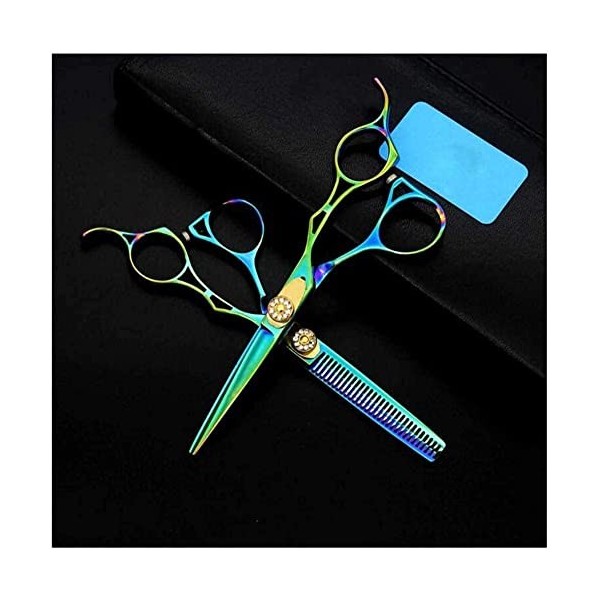 Professionnel japon 440c acier inoxydable 6 pouces ciseaux de coupe ciseaux amincissants outils de coiffeur ciseaux de coiffu