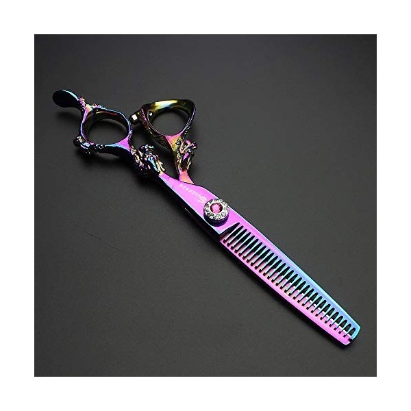 HAOTING Ciseaux Amincissants 5,5 Pouces et 6 Pouces Violet Ciseaux de Coiffure Ciseaux de Coiffure Professionnels Ciseaux de 