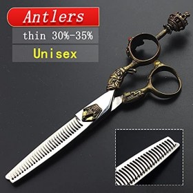 Ensemble de ciseaux de coiffure professionnels rétro 15,2 cm - Ciseaux de coiffeur spéciaux sculptés et personnalisés en acie