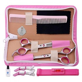 DIHAO Ciseaux Coiffure Professionnel Kit, Ensemble de Ciseaux de Coiffeur, Ciseaux à Cheveux Professionnels et Ciseaux à effi