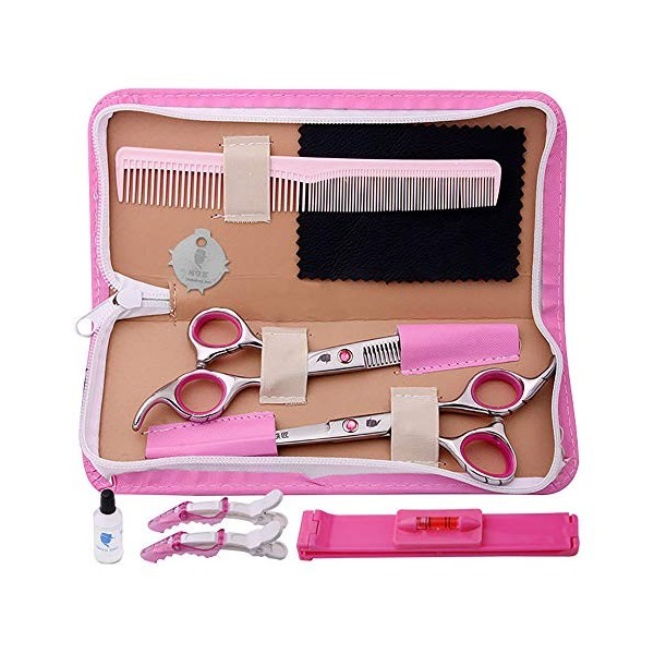 DIHAO Ciseaux Coiffure Professionnel Kit, Ensemble de Ciseaux de Coiffeur, Ciseaux à Cheveux Professionnels et Ciseaux à effi