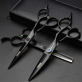 Nouar Professional 6.0 Pouces Hairstylist Haut de Gamme Ciseaux de Coiffure Set Barber Coupe Dilution Ciseaux 440C de Sharp S