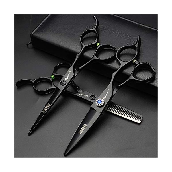 Nouar Professional 6.0 Pouces Hairstylist Haut de Gamme Ciseaux de Coiffure Set Barber Coupe Dilution Ciseaux 440C de Sharp S