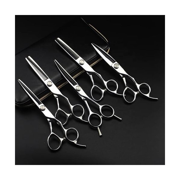 Lot de 5 ciseaux de coupe de cheveux, 15,2 cm personnalisables en acier inoxydable 9cr13