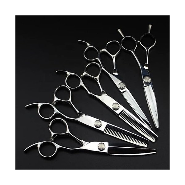 Lot de 5 ciseaux de coupe de cheveux, 15,2 cm personnalisables en acier inoxydable 9cr13